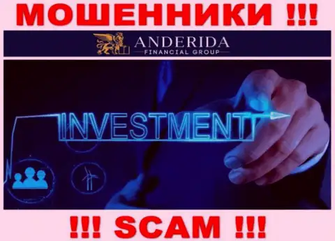 AnderidaFinancialGroup обманывают, оказывая противозаконные услуги в области Инвестиции