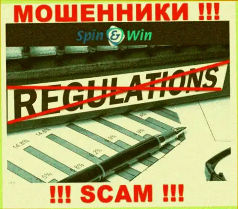 Будьте крайне осторожны, у мошенников Spin Win нет регулятора