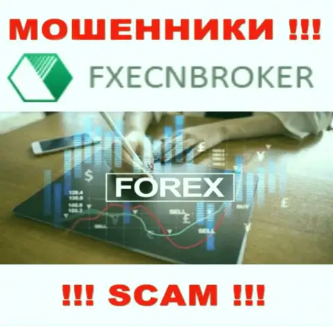 Forex - конкретно в данном направлении оказывают услуги мошенники FXECNBroker