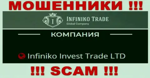 Infiniko Invest Trade LTD - это юр. лицо internet мошенников Infiniko Trade