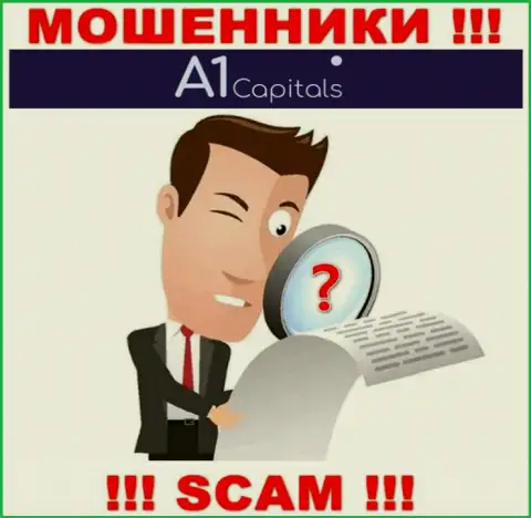 A1 Capitals не удалось оформить лицензию на осуществление деятельности, поскольку не нужна она данным мошенникам