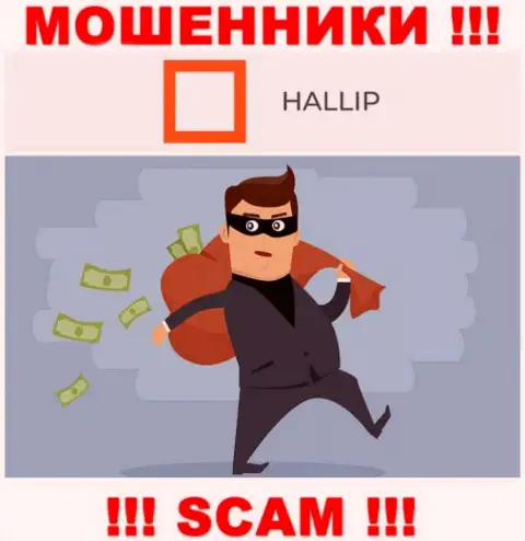 Связавшись с компанией Hallip вы не выведете ни рубля - не перечисляйте дополнительно финансовые средства