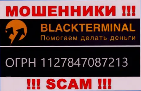 BlackTerminal Ru мошенники глобальной internet сети !!! Их номер регистрации: 1127847087213
