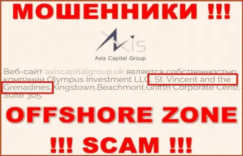 AxisCapitalGroup - internet мошенники, их место регистрации на территории Сент-Винсент и Гренадины