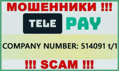 Номер регистрации TelePay, который указан мошенниками на их сайте: 514091 t/1