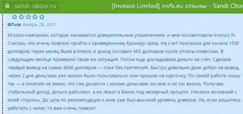 Отзывы валютных игроков о форекс брокере INVFX Eu, представленные на онлайн-сервисе sandi obzor ru
