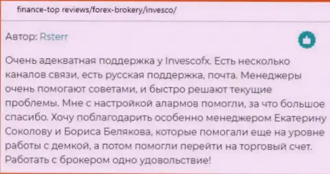Биржевые игроки опубликовали свои комментарии на веб-портале финанстоп ревиевс об forex брокерской организации ИНВФХ