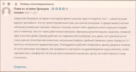 Мнения посетителей глобальной сети интернет об форекс дилинговой организации ИНВФХ на сайте finotzyvy com
