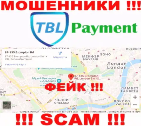 С противозаконно действующей организацией TBL Payment не работайте совместно, сведения относительно юрисдикции ложь