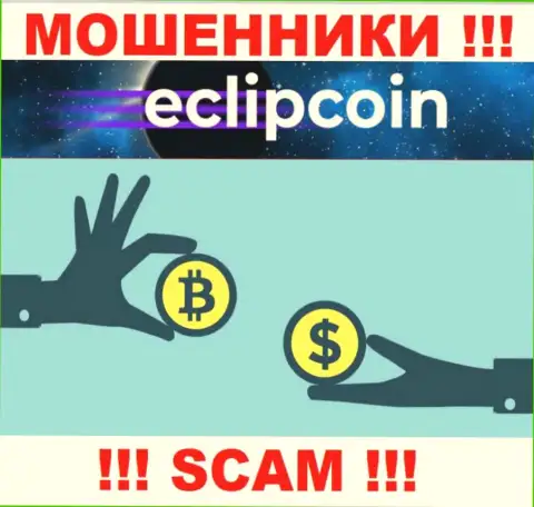 Совместно сотрудничать с EclipCoin весьма опасно, т.к. их вид деятельности Криптовалютный обменник - это лохотрон