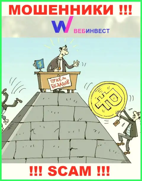 WebInvestment обманывают, оказывая неправомерные услуги в области Финансовая пирамида