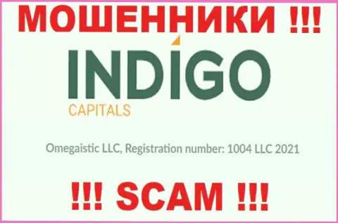 Регистрационный номер еще одной жульнической организации IndigoCapitals - 1004 LLC 2021