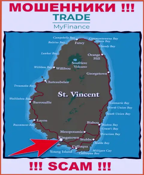 Официальное место регистрации мошенников Trade My Finance - Kingstown, Saint Vincent and the Grenadines