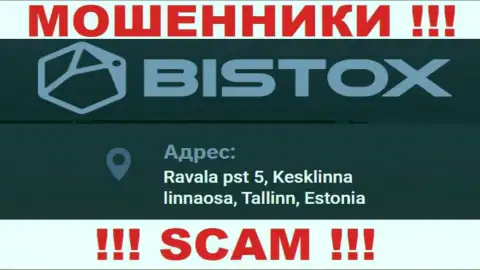 Избегайте сотрудничества с организацией Bistox Holding OU - указанные internet-кидалы указывают фиктивный адрес