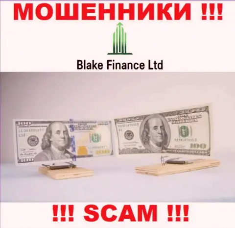 В дилинговой конторе BlakeFinance заставляют заплатить дополнительно налоговые сборы за возврат денежных вложений - не ведитесь