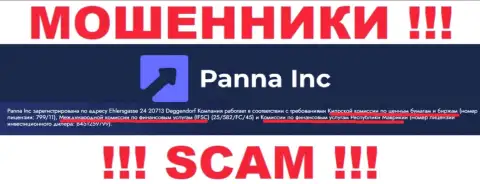 Будьте осторожны, FSC - это проплаченный регулятор интернет-мошенников Panna Inc