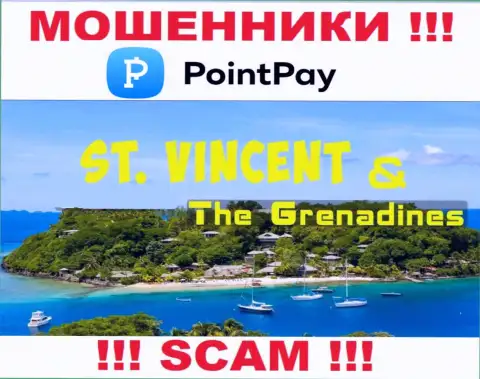 PointPay указали на своем веб-ресурсе свое место регистрации - на территории Kingstown, St. Vincent and the Grenadines