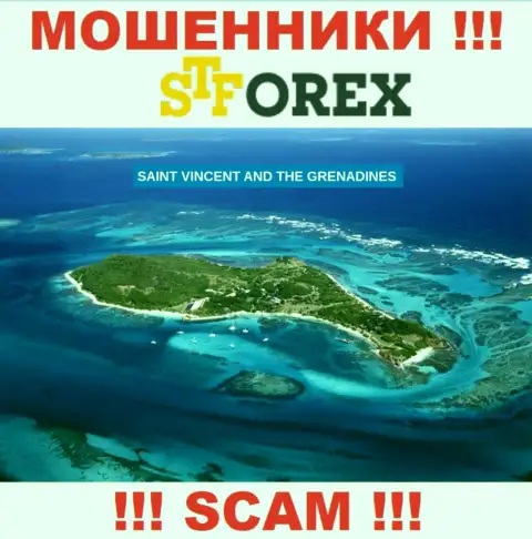 STForex Com - это internet обманщики, имеют оффшорную регистрацию на территории Сент-Винсент и Гренадины