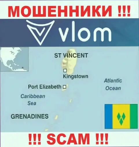 Влом расположились на территории - Сент-Винсент и Гренадины, избегайте взаимодействия с ними