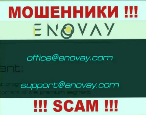 Е-мейл, который мошенники EnoVay Com разместили у себя на официальном интернет-ресурсе