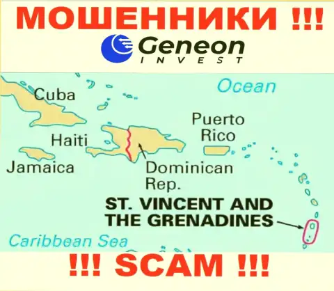 ГенеонИнвест Ко зарегистрированы на территории - St. Vincent and the Grenadines, избегайте совместного сотрудничества с ними