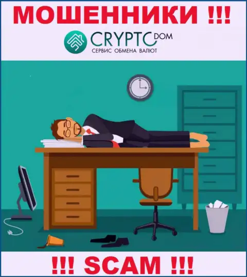 Отыскать информацию о регуляторе шулеров Crypto Dom Com невозможно - его НЕТ !!!