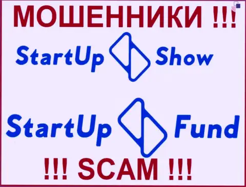 Идентичность эмблем мошеннических компаний StarTupShow Ltd и StarTupFund LTD очевидно